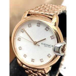 Coach Women's Watch 14503820 Quartz White Dial Rose Gold Stainless Steel 32mm